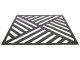 Mennyezeti kazettás dekorpanel, piramis, 595x595 mm, 3 mm HDF - Antracit