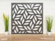 Mennyezeti kazettás dekorpanel, levelek, 595x595 mm, 3 mm HDF - Antracit