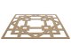 Mennyezeti kazettás dekorpanel, pillér, 595x595 mm, 3 mm HDF - Dió