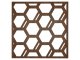 Mennyezeti kazettás dekorpanel, hexagonok, 595x595 mm, 3 mm HDF - Dió