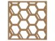 Mennyezeti kazettás dekorpanel, hexagonok, 595x595 mm, 3 mm HDF - Dió