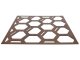 Mennyezeti kazettás dekorpanel, hexagonok, 595x595 mm, 3 mm HDF - Dió