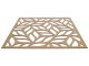 Mennyezeti kazettás dekorpanel, levelek, 595x595 mm, 3 mm HDF - Krém