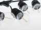 Kültéri dekorációs LED égősor (10 db izzó, 5 méter, 10 Watt) meleg fehér - fekete