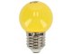 Színes LED lámpa E27 (1W/270°) Kisgömb - sárga