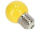 Színes LED lámpa E27 (1W/270°) Kisgömb - sárga