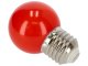 Színes LED lámpa E27 (1W/270°) Kisgömb - piros