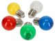 Színes LED lámpa E27 (1W/270°) Kisgömb - kék