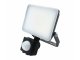 Keret nélküli mozgásérzékelős LED reflektor vízmentes kötődobozzal (10W/950lm) természetes fehér, fekete