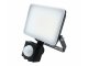 Keret nélküli mozgásérzékelős LED reflektor vízmentes kötődobozzal (20W/1900lm) természetes fehér, fekete