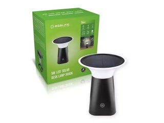 Napelemes LED asztali lámpa - 5W, meleg fehér, IP65
