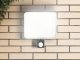 Keret nélküli mozgásérzékelős LED reflektor vízmentes kötődobozzal (50W/4750lm) természetes fehér, fekete