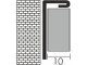 NOX rozsdamentes acél szögletes sarokprofil, élvédő (0.8 mm - vastag) 10 mm inox - 250 cm