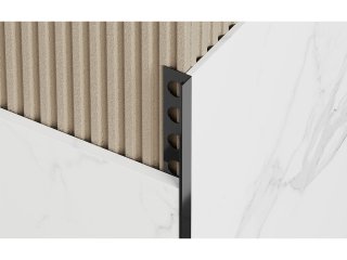 NOX Prémium szögletes élvédő - inox, tükör antracit 10mm/270cm