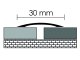 NOX Rozsdamentes acél öntapadós lencse profil, burkolatváltó (30 mm) inox - 270 cm