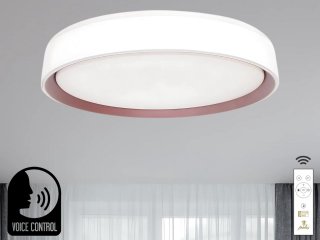 - Voice Rose 48W LED mennyezeti lámpa: hangvezérlés + távirányító, állítható szín és fényerő