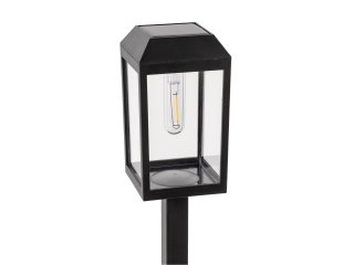 Kerti leszúrható napelemes LED lámpa (50 cm) fekete