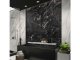 120x60 cm PVC dekorpanel, márvány mintás falburkoló lap - Marquina marble, 5 db/csomag, 3.6 m2