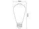 E27 LED izzó Retro filament (12W/330°) ST64- meleg fehér