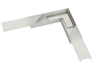 Sarokcsatlakozó ALP-002 LED profilhoz, opál búrával