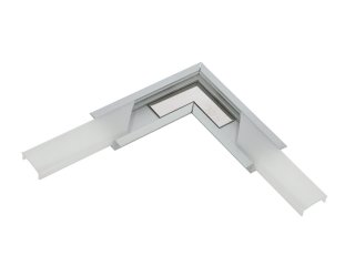 Sarokcsatlakozó ALP-001 LED profilhoz, opál búrával