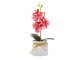Műnövény dekoráció - cserepes orchidea, rózsaszín (20x9cm)