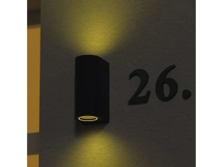 OCULUS Kültéri LED oldalfali lámpa, IP44 (2xGU10) matt fekete