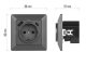Aljzat USB csatlakozóval (USB A+C) komplett, antracit