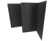 Lamellamintás filcpanel - filcből készült puha falburkoló 60x120 cm, fekete