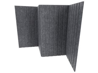 Lamellamintás filcpanel - filcből készült puha falburkoló 60x120 cm, szürke