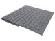 Lamellamintás filcpanel - filcből készült puha falburkoló 60x120 cm, szürke