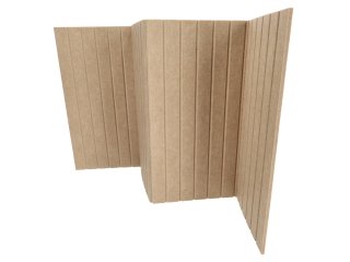Lamellamintás filcpanel - filcből készült puha falburkoló 60x120 cm, bézs