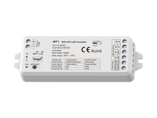 SkyDance WT1, 2-in-1 Smart fényerőszabályzó és színhőmérséklet vezérlő (12-36V - 5A/csatorna) Wi-Fi, 2 csatornás
