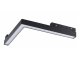 Genesis mágneses sínes L alakú sarok LED lámpa 90° horizontális, 27 cm, fekete - 24W (36°) természetes fehér, 48 Volt