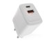 USB töltő, hálózati adapter USB - USB-C, gyorstöltéssel 20W (5-12V/3-1.67A) - Fehér