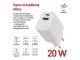 USB töltő, hálózati adapter USB - USB-C, gyorstöltéssel 20W (5-12V/3-1.67A) - Fehér