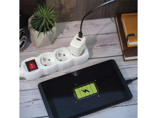 USB töltő, hálózati adapter USB - USB-C, gyorstöltéssel 20W (5-12V/3-1.67A) - Fehér