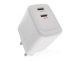 USB töltő, hálózati adapter 2 db USB-C, gyorstöltéssel 35W (5-20V/3-1.75A) - Fehér