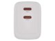 USB töltő, hálózati adapter 2 db USB-C, gyorstöltéssel 35W (5-20V/3-1.75A) - Fehér