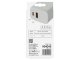 USB töltő, hálózati adapter - USB + USB-C, gyorstöltéssel 45W (5-20V/3-1.5A) - Fehér
