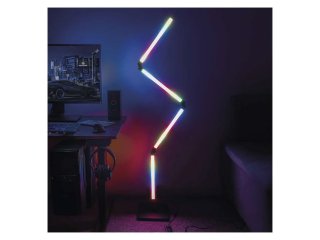 GoSmart LED állólámpa, hangulatfény, állítható, RGBIC, Wi-Fi (175 cm), fekete