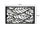 Fali dekorpanel, elliptikus levél minta, 90x150 cm, 3 mm HDF - Antracit