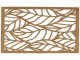 Fali dekorpanel, elliptikus levél minta, 90x150 cm, 3 mm HDF - Antracit