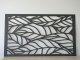Fali dekorpanel, elliptikus levél minta, 90x150 cm, 3 mm HDF - Antracit
