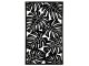 Fali dekorpanel, monstera levél minta, 90x150 cm, 3 mm HDF - Antracit