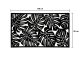 Fali dekorpanel, monstera levél minta, 90x150 cm, 3 mm HDF - Antracit