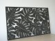 Fali dekorpanel, monstera levél minta, 90x150 cm, 3 mm HDF - Antracit