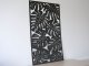 Fali dekorpanel, monstera levél minta, 90x150 cm, 3 mm HDF - Antracit