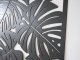 Fali dekorpanel, monstera levél minta, 90x150 cm, 3 mm HDF - Antracit
