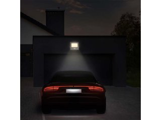 DIY LED reflektor beépített mozgásérzékelővel, fehér (10W/735lm) hideg fehér, 1 méteres vezetékkel